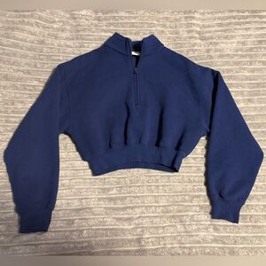 Aritzia blue quarter zip